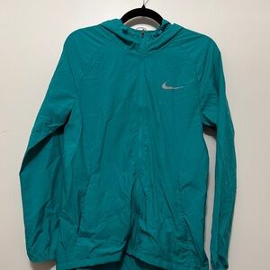Nike Teal Full-Zip Hooded Running Jacket